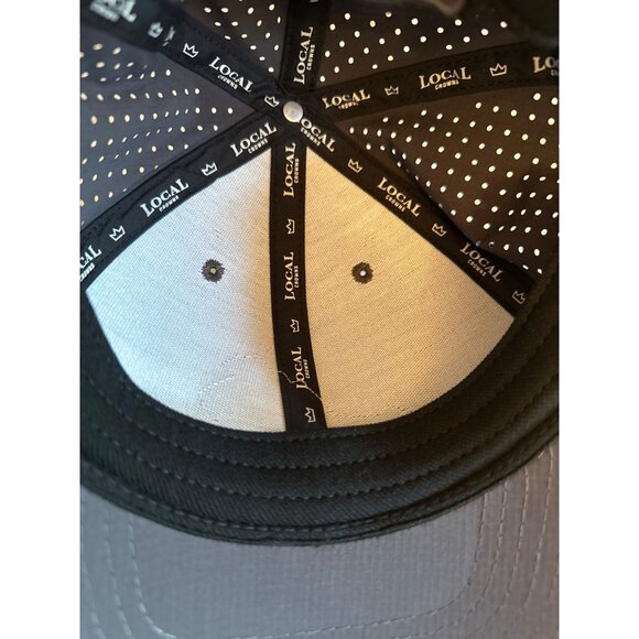 Virginia State Shape Gray Perforated Snapback Hat Local Crown Souvenir Travel - Picture 6 of 6